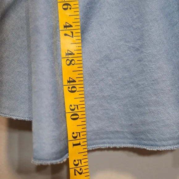 Tempo Paris Oversized Maxi Dress Blue Chambray Women M Lagenlook Coastal Cowgirl - Picture 10 of 10